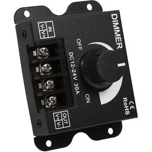 12 V LED Dimmer 24V DC Helderheid Verstelbare Ratating Contoller 12 Volt 30A Knop Dimmer Voor Enkele Kleur LED Strip Licht