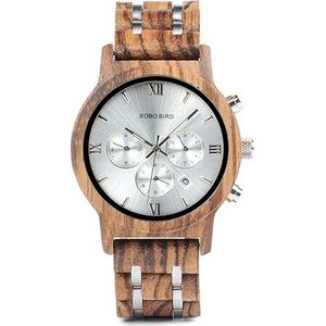 BOBO VOGEL Houten Horloge Mannen voor Liefhebbers Paar Hout en Staal Gecombineerd vrouwen horloges met StopWatch часы женские erkek kol saati