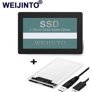 WEIJINTO Laagste Prijs SATAIII SATA3 SSD 60 gb Solid State Harde Schijf Disk 64 gb & SSD Sata naar USB 3.0 Case