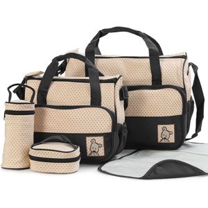5Pcs Multifunctionele Baby Luiertas Set Geschikt Voor Baby Fles Houder Baby Zwangere Vrouw Luiertas Set
