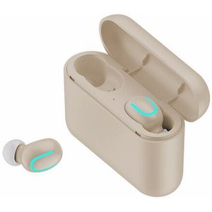 True Bluetooth 5.0 Oortelefoon HBQ TWS Draadloze Headphons Sport Handsfree Oordopjes 3D Stereo Gaming Headset Met Microfoon Opladen Doos