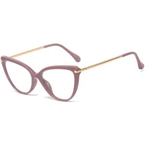 Kachawoo recept bril cat eye retro gold tr90 optische frame brillen vrouwen clear lens patroon stijl jaar