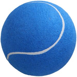 1Pc 20Cm Opblaasbare Flanel Bal Grote Handtekening Tennis Rubberen Bal Voor Kinderen Outdoor Sport (Blauw)