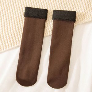 1 Pairs Fluwelen Winter Vrouwen Sokken Volwassen Warm Thicken Thermische Sneeuw Pluche Sokken Effen Kleur Sokken Zachte Vloer Slapen Sokken thuis