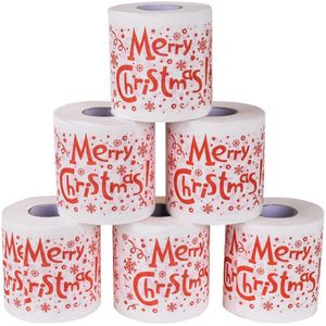 Kerst Patroon Kleur Toiletpapier Santa Kerstboom Gedrukt Tissue Thuis Kerst Cadeaus Navidad Gelukkig Nieuwjaar #25