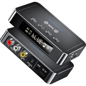 Digitale Display Draadloze Adapter Ontvanger Zender Met Afstandsbediening Tf U-schijf Spelen Stereo Met Mic 3.5Mm Optische Sluit voor Tv Pc