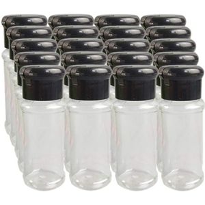 20 Stks/set 100Ml Spice Zout Peper Shakers Zwart Kruiden Jar Kan Peper Fles Barbecue Specerij Keuken Gadget Tool