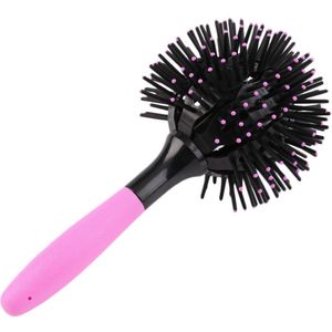 3D Ronde Haar Borstel Haar Kam Salon Make Up 360 Graden Bal Styling Tools Detangling Haarborstel Hittebestendige Vrouwen Kam