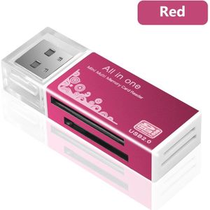 4 In 1 Kaartlezer Usb 2.0 Multi Kaartlezer Geheugen Adapter Voor Memory Stick Pro Duo Micro Sd/t-flash/M2/Ms Kaartlezer