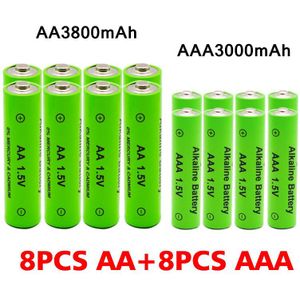 100% Aa 1.5V 3800Mah/1.5V Aaa 3000Mah Oplaadbare Alkaline Batterij Zaklamp Speelgoed Horloge MP3 speler Vervangen Ni-Mh Batterij
