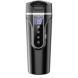 Temperatuur Ketel Koffie Thee Melk Verwarmd Dc 12V/24V 450Ml Rvs Auto Verwarming Cup Elektrische water Cup Lcd Display