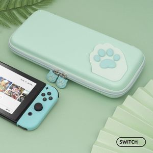 Kleurrijke Kat Poot Schakelaar Opbergtas Silicone Hard Cover Shell Waterdichte Doos Ns Lite Game Case Voor Nintendo Switch Accessoires