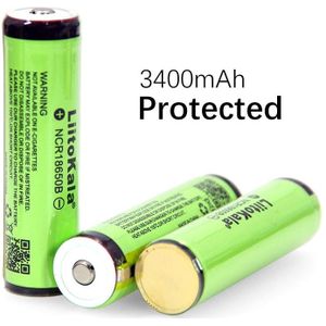 1-10 STUKS Liitokala 18650 3400mAh 3.7V Oplaadbare lithium batterij voor Zaklampen plus bescherming boord Gratis winkelen