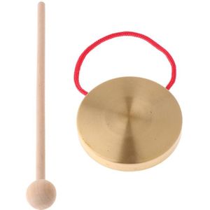 21Cm Hand Gong Koperen Bekkens Met Houten Stok Percussie Kinderen Muziek Speelgoed