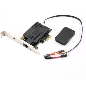 2 In 1 Multi-functionele Computer Desktop Switch Pcie Gigabit Netwerkkaart met Mini Afstandsbediening Computer Schakelaar Leverancier