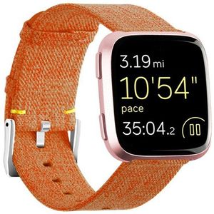 Canvas Band Voor Fitbit Versa Band Vervanging Stabiele Horloge Band Op Fit Bit Versa 2 Vesa Lite Polsbandje Slimme Armband pulseira