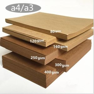 80-150gsm 100 Vellen A3 A4 Hard Karton Dik Kraftpapier Student Kids Handgemaakte Snijden Papier Kleuterschool Diy Materiaal