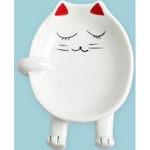 1 Pc Cartoon Kat Keramische Pot Deksel Houder Keuken Pan Cover Stand Spatel Eetstokjes Rack Plank Gebruiksvoorwerp Houder Lepel rest