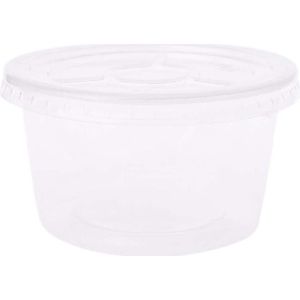 50 stuks Wegwerp Cups Set Van 180ml Saus Pot Container Jello Shot Cup Slime Opslag Met Deksel Voor Ketchup