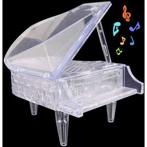 3D Crystal Piano Puzzel Met Licht/Muziek Thuis Tafeldecoratie Volwassen Kinderen Intellective Leren Speelgoed