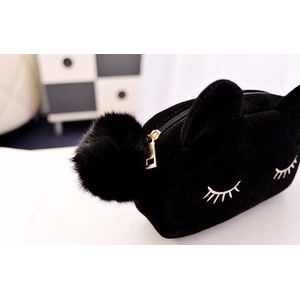 Pluche Kat Portemonnee Cosmetische Tas Voor Meisjes Leuke Mini Cat Zipper Bag Vrouwen Item