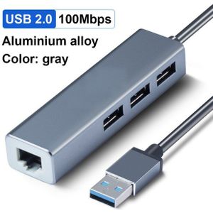 Type C Usb Naar RJ45 100/1000M USB3.0 2.0 Externe Uitgebreid Netwerk Usb C Hub Voor Stb Tv doos Laptop Macbook