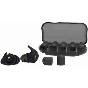 Oordoppen Slaap Siliconen Zwart Geluiddichte Ruisonderdrukking Filter Voor Oren Oordopje Zachte Cochlea Foam Slapen Oordopjes Set