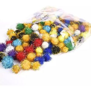 Diverse Kleur Klatergoud Glitter Pompom Sparkle Ballen Voor Kinderen Diy Handwerk Creatieve Decoratie
