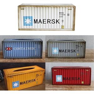 Retro Container Iron Tissue Doos Thuis Auto Servet Papier Container Metalen Papieren Handdoek Storage Case Home Decor