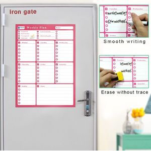 Yibai A3 30*42 Cm Koelkast Kalender Magnetische Board Waterdichte Wekelijkse Plan Bericht Whiteboard Voor Koelkast Memo Prikbord