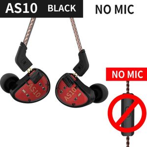 Kz AS10 Balans Amateur 5BA Bedrade Hoofdtelefoon Hifi Bass In Ear Monitor Game Koptelefoon Noise Cancelling Oordopjes Gemeenschappelijke Headset