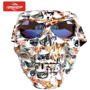 Motorfiets Knight Apparatuur Schedel Winddicht Stofdicht Bril Motobike Goggles Helm Masker Balaclava Voor Yamaha FZ9 Voor Kawasaki