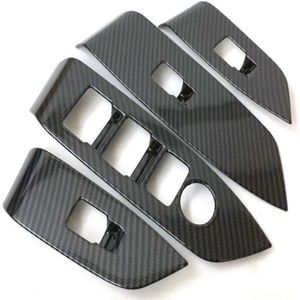 Voor Mazda CX5 Cx 5 CX-5 Auto Interieur Trim Auto Abs Carbon Fiber Inside Deurklink Power Venster switch Cover Trim