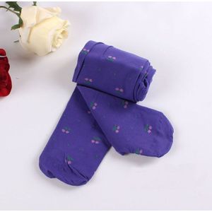 Meisjes Panty Lente &amp; Herfst Fluwelen Cherry Patroon Kinderen Dans Panty Voor Meisjes 3-7 Jaar Meisjes broek Zelfs De Voeten