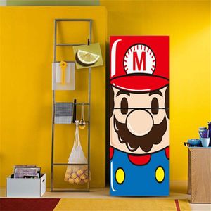 Deur Stickers Behang Cartoon Home Decor Deur Wrap Muursticker Muurschildering Behang Poster Zelfklevende Pvc Verwijderbare Waterdichte