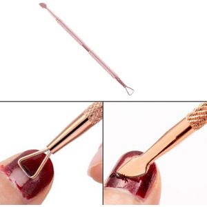 Nagelvijl Dode Huid Push Cuticle Remover Nail Pusher Gold Rvs Cuticle Pusher Nail Art Pedicure Manicure Tool