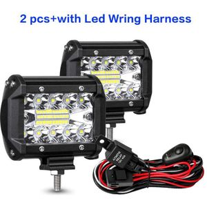 60W 4Inch 20LED Waterdicht Werk Licht Led Licht Bars Spot Flood Beam Voor Werk Rijden Offroad Boot Auto tractor Truck 12V 24V