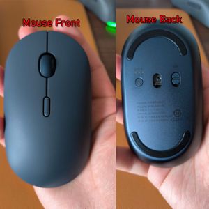 100% Originele Xiaomi Mouse Draagbare Optische Draadloze Bluetooth Muis 4.0 Rf 2.4Ghz Dual Mode Sluit Voor Laptop Pc