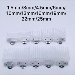 8/10Pcs Kapperszaak Styling Gids Kam Set Transparante Tondeuse Limiet Kam