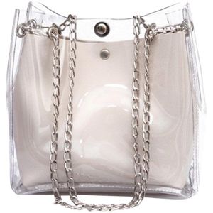 Vrouwen Kleine Emmer Zakken Plastic Transparante Bakken Composiet Chain Bag Vrouwelijke Mini Jelly Handtassen Bolsa Feminina # T1G