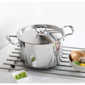 Rvs Soeppan Kookgerei Met Stalen Deksel Huishoudelijke Inblikken Pot Oven Veilig Voorraad Pot Totale Anti-aanbak Soeppan