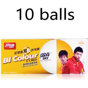 Dhs Bi Kleur Tafeltennis Ballen (Dubbele Kleur, China Super League, Seamed Abs 40 + Ballen) plastic Ping Pong Ballen