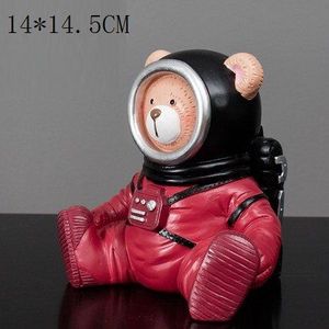 Nordic Astronaut Rocket Art Sculptuur Ruimte Beer Standbeelden Hars Art & Craft Woondecoratie Accessoires R2535 Dieren Ruimtevaarder Leuke