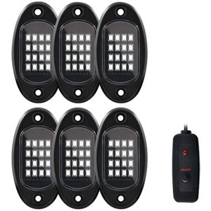 Rgb Led Rock Lichten, 96Leds Neon Underglow Verlichting Kit, Muziek Timing Mode, waterdichte Licht Voor Jeep Truck Utv Suv, 6 Pods