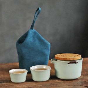 TANGPIN koffie en thee sets keramische theepot gaiwan met 2 kopjes afternoon tea sets draagbare reizen thee set drinkware