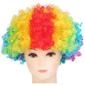 Volwassen Kids Party Clown Hoofddeksels Krullend Circus Fancy Dress Haar Pruiken Explosie Verjaardag Bruiloft Prestaties Rekwisieten Levert