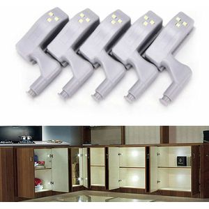 2/5/6/10Pcs LED Smart Touch Inductie Kast Licht Kast Innerlijke Scharnier Lamp Sensor Licht nachtlampje voor Kast Kledingkast