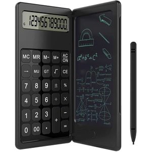 6 Inch Lcd Schrijven Tablet Digitale Tekening Pad Opvouwbaar Rekenmachine 12 Cijfers Display Met Stylus Pen Knop Lock Functie