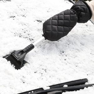 Dik Fluwelen Handschoenen Intrekbare Auto Sneeuwruimen Schop Om Warm Antivries Snelle Sneeuwruimen Multifunctionele Ijs Schop