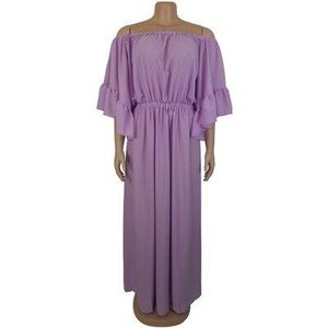 Vrouwen Lange Maxi Jurk Zomer Korte Mouw Avond Party Dress Elegante Dames Casual Losse Tuniek Jurk